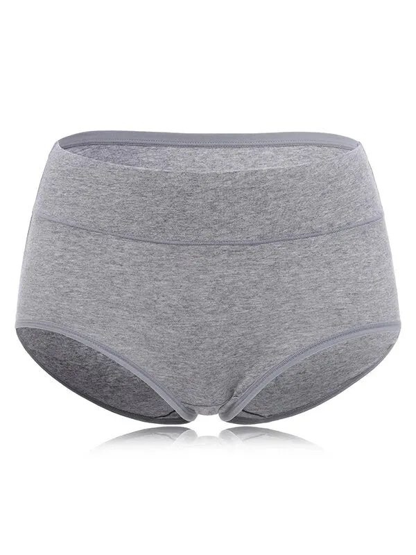 4-Pack Soft Cotton Solid Color Seamless Panties