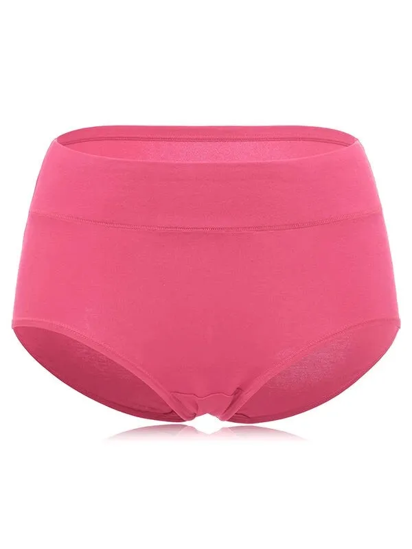 4-Pack Soft Cotton Solid Color Seamless Panties