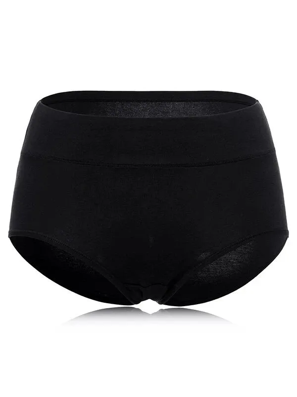4-Pack Soft Cotton Solid Color Seamless Panties