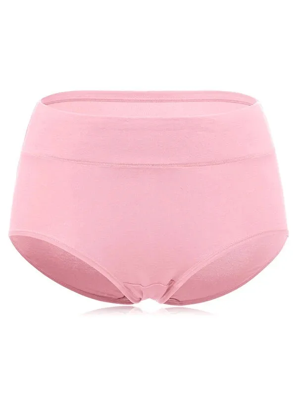 4-Pack Soft Cotton Solid Color Seamless Panties