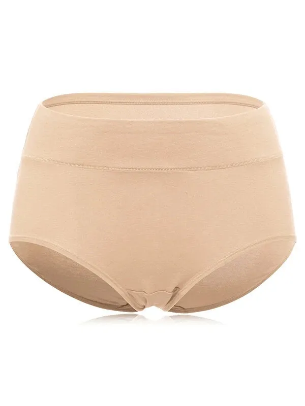 4-Pack Soft Cotton Solid Color Seamless Panties