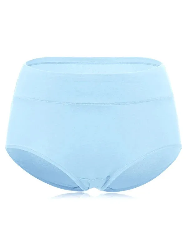 4-Pack Soft Cotton Solid Color Seamless Panties