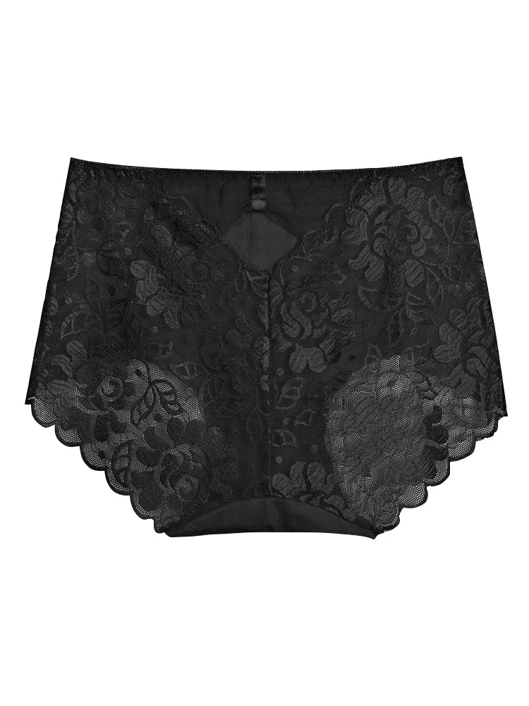 4-Pack Women Sexy Lace Hipster High-Cut Briefs
