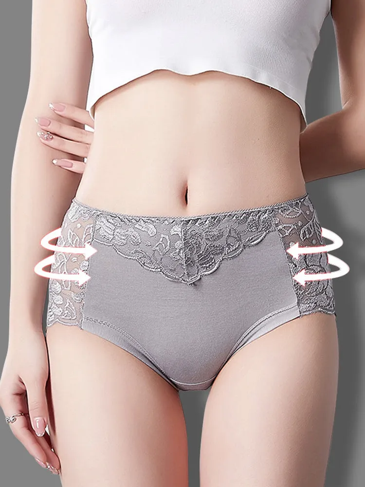 4-Pack Women Sexy Lace Hipster High-Cut Briefs