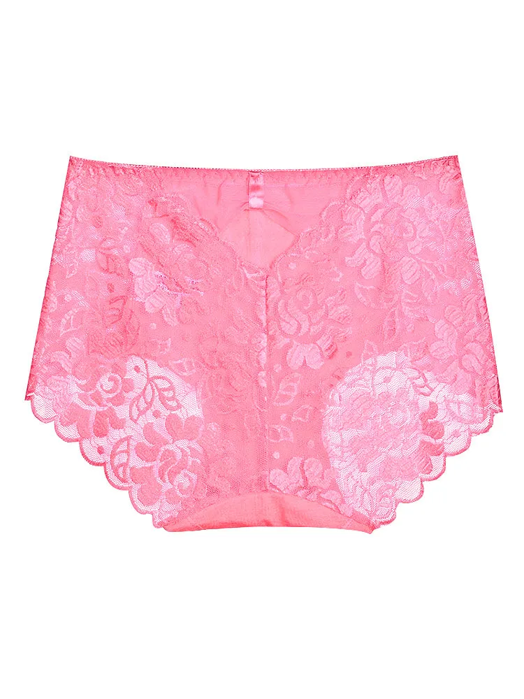 4-Pack Women Sexy Lace Hipster High-Cut Briefs