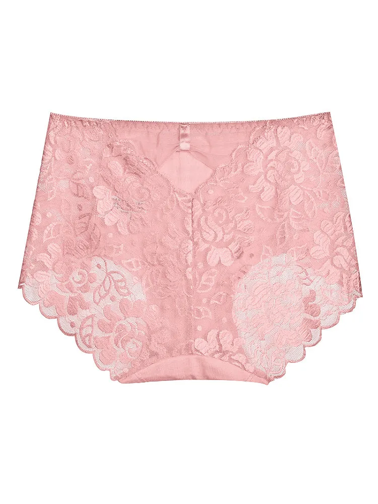 4-Pack Women Sexy Lace Hipster High-Cut Briefs