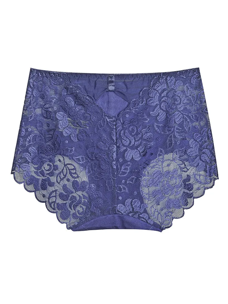 4-Pack Women Sexy Lace Hipster High-Cut Briefs