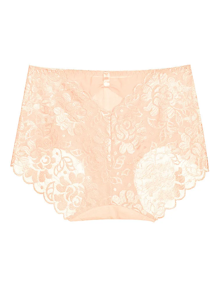 4-Pack Women Sexy Lace Hipster High-Cut Briefs