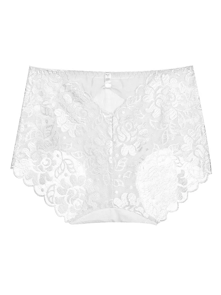 4-Pack Women Sexy Lace Hipster High-Cut Briefs