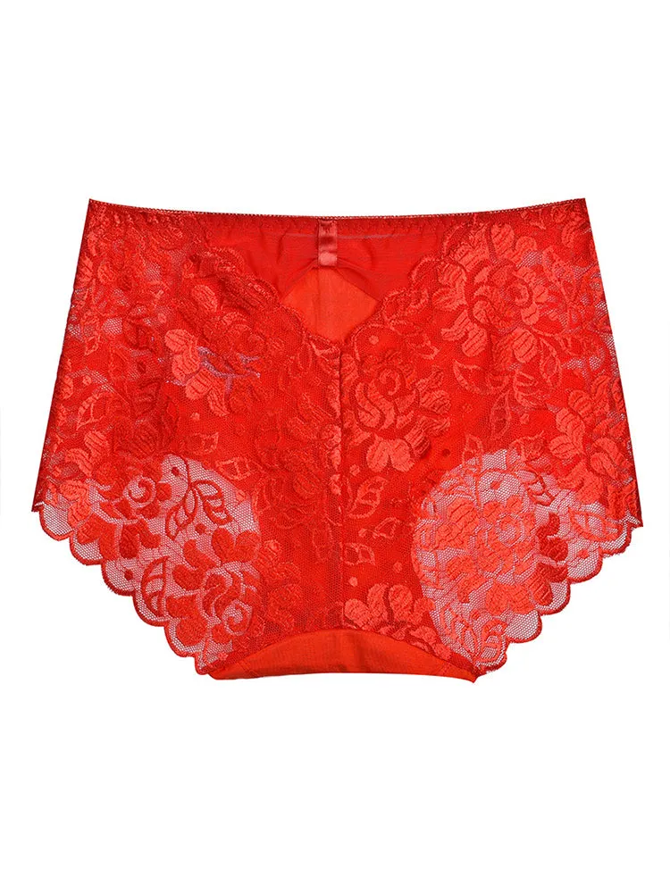 4-Pack Women Sexy Lace Hipster High-Cut Briefs
