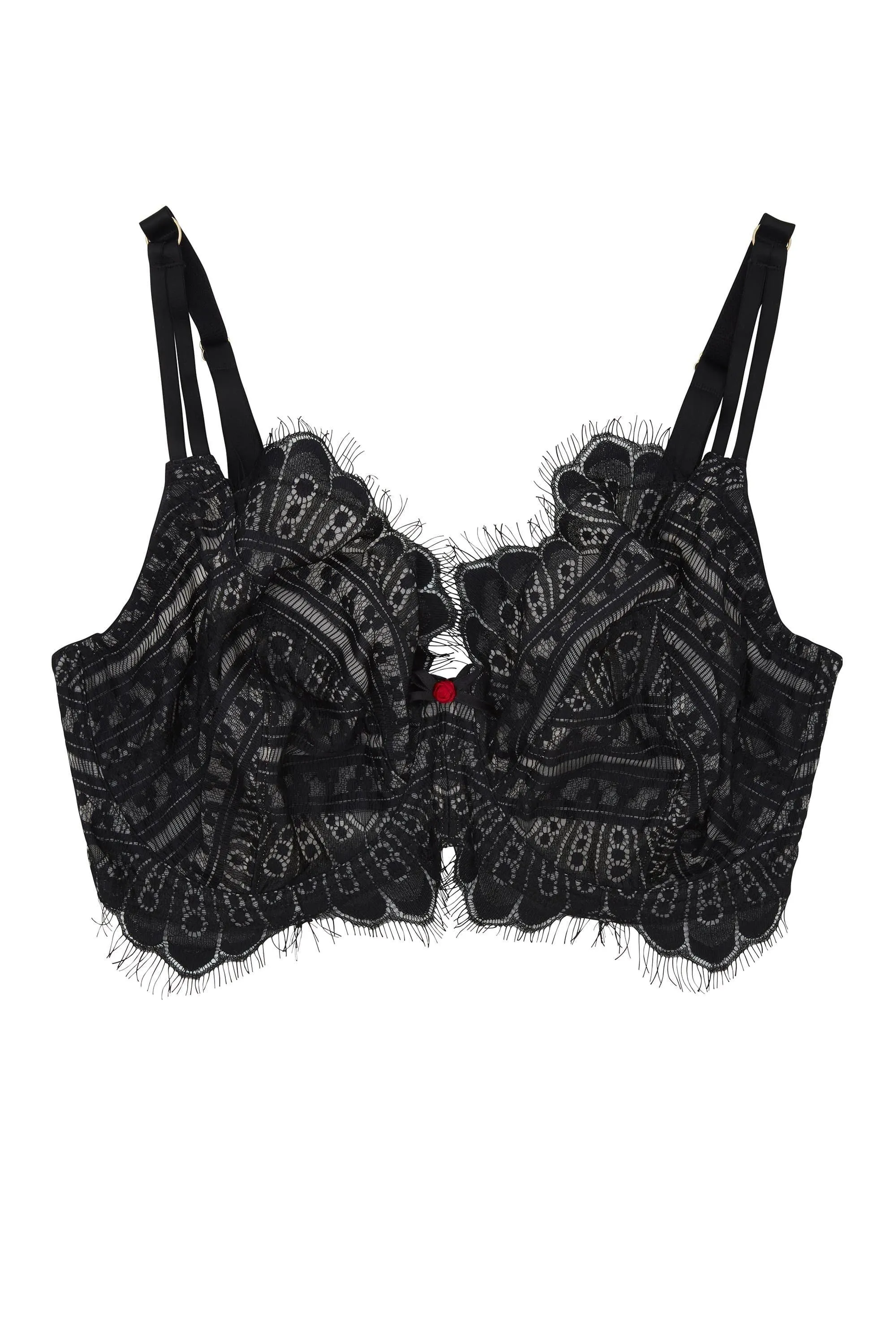 Aida Eyelash Lace Fuller Bust Bra DD - G Cups