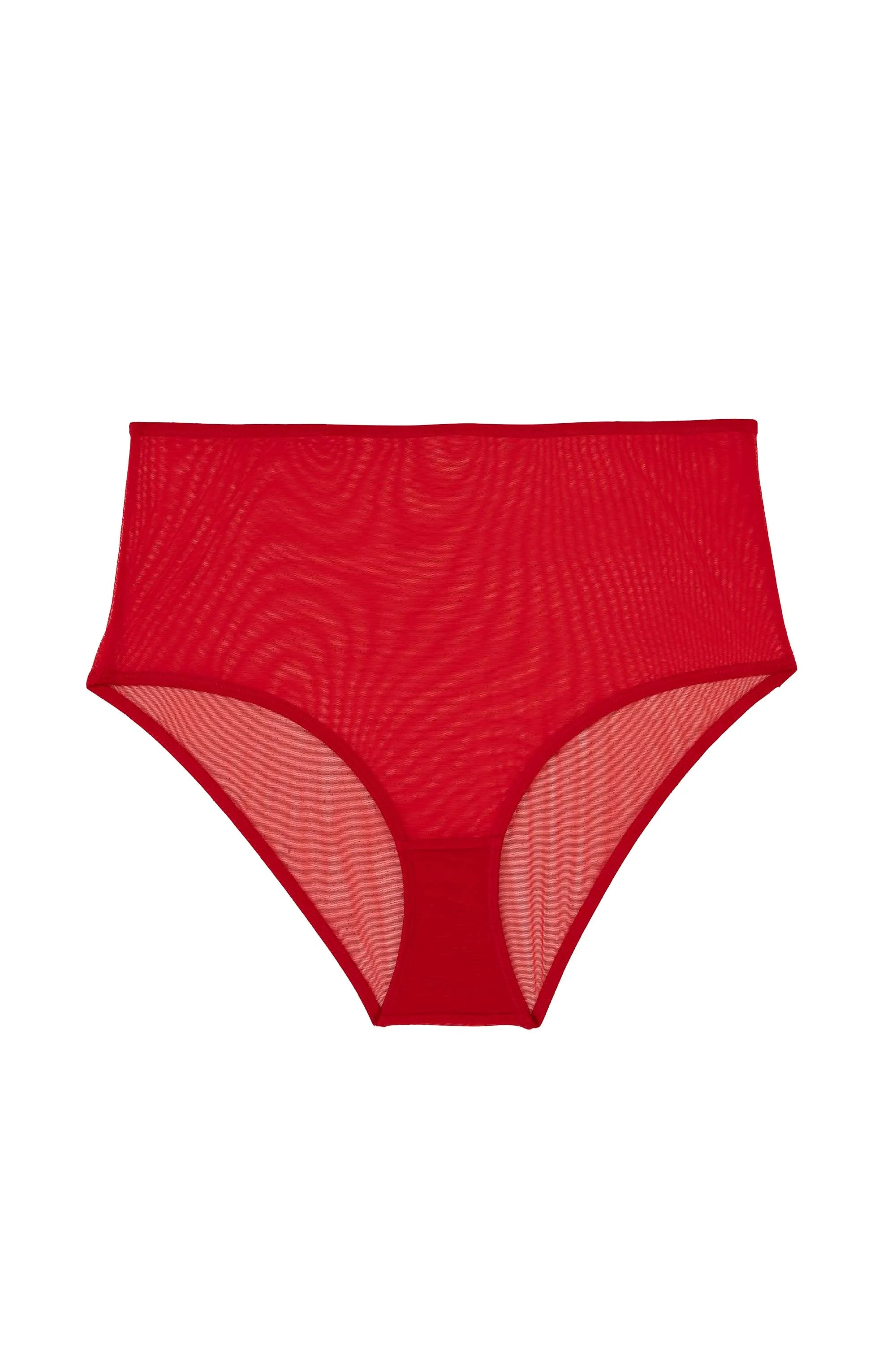 Annette Red Classic High Waist Brief