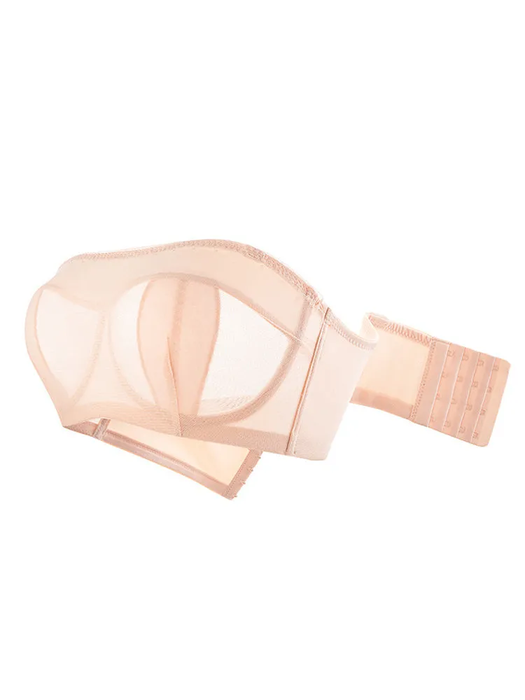 Breathable Bandeau Strapless Underwire Bra