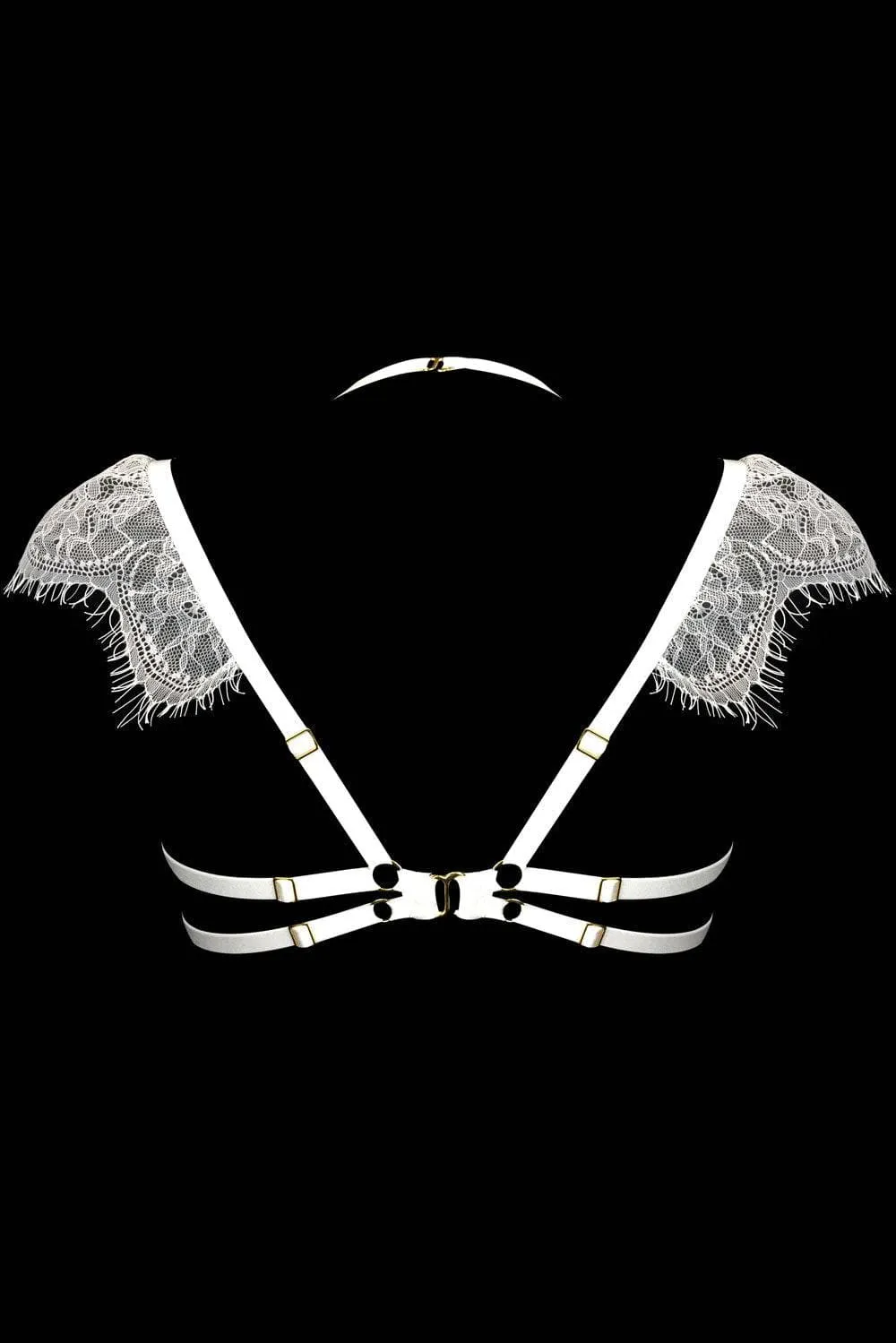 Chantilly Vanille Shoulder Lace Bra, Size M (UK 32D-34C)
