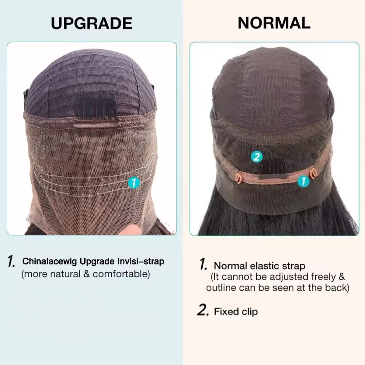 Chinalacewig Water Wave Invisible HD Lace Full Bottom 100% Human Hair Wig With Bleached Knots