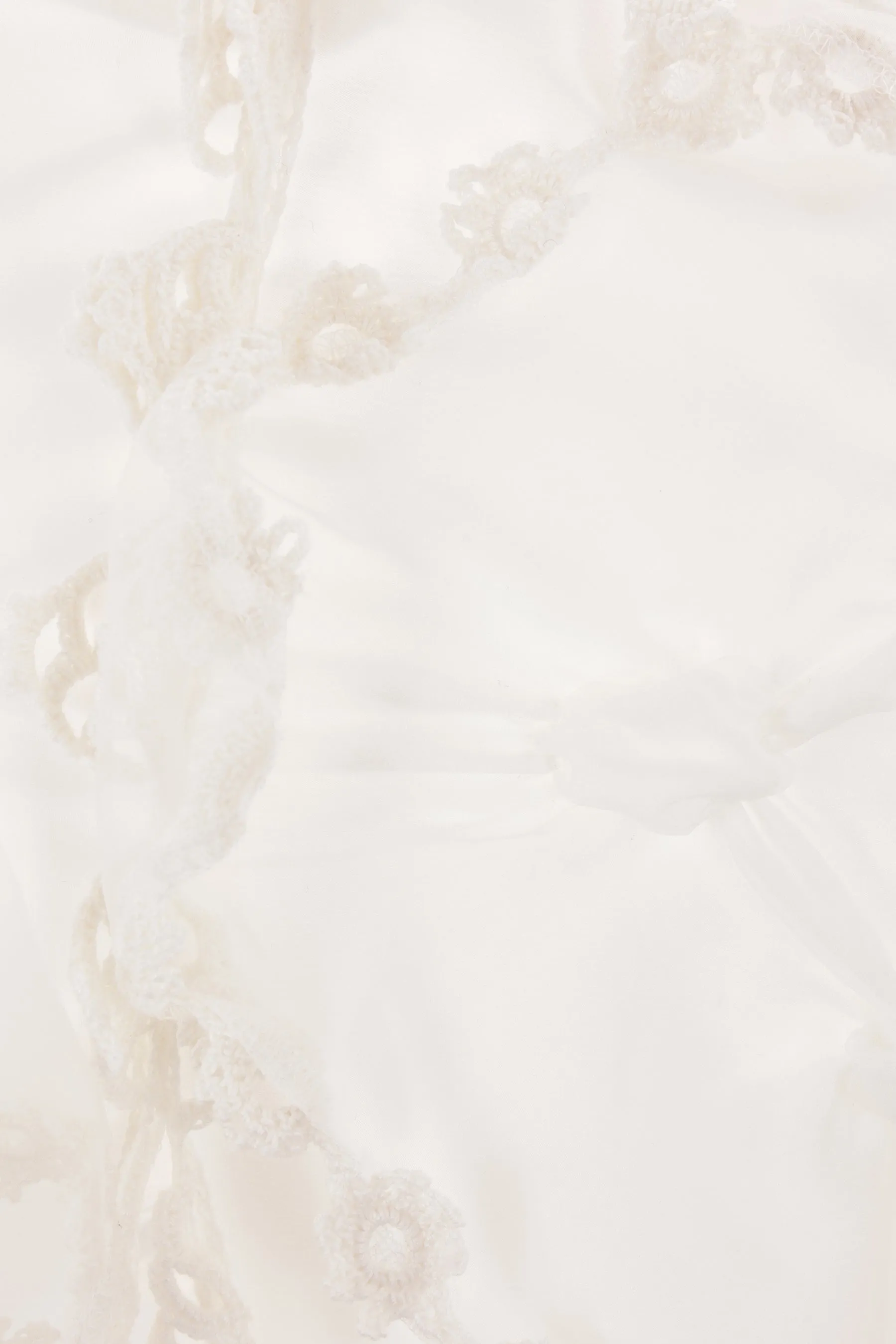 crêpe and organza asymmetric skirt