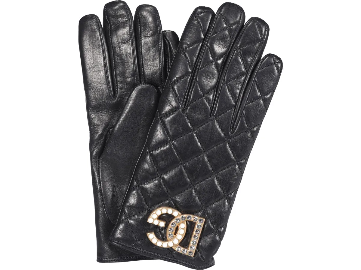 Dolce & Gabbana DG Logo Quilted Gloves