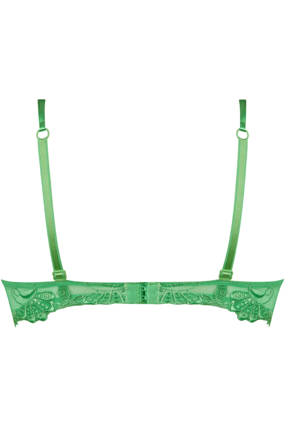 Dressing Floral Half Cup Bra - Green