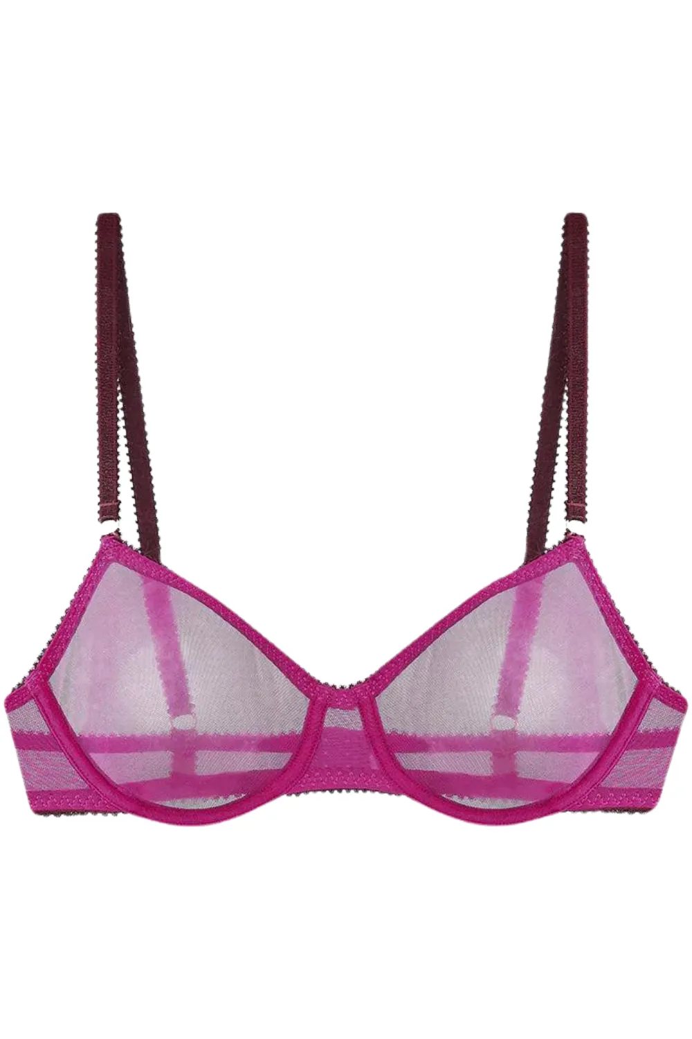 Edith Tulle Underwire Bra Purple