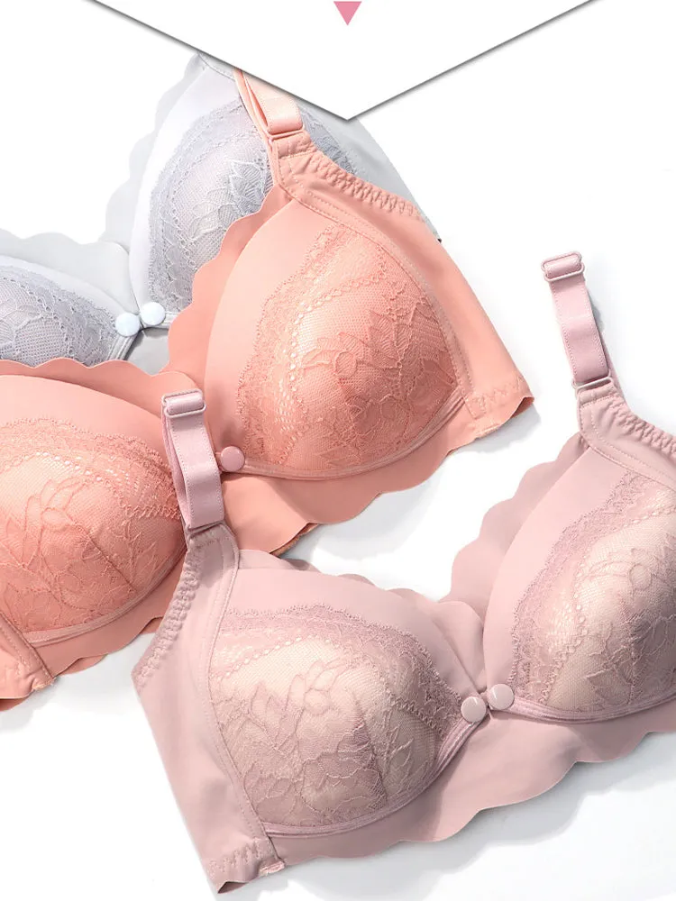 Elegant Lace Nursing Bra for Pregnancy, Postpartum and Sleep