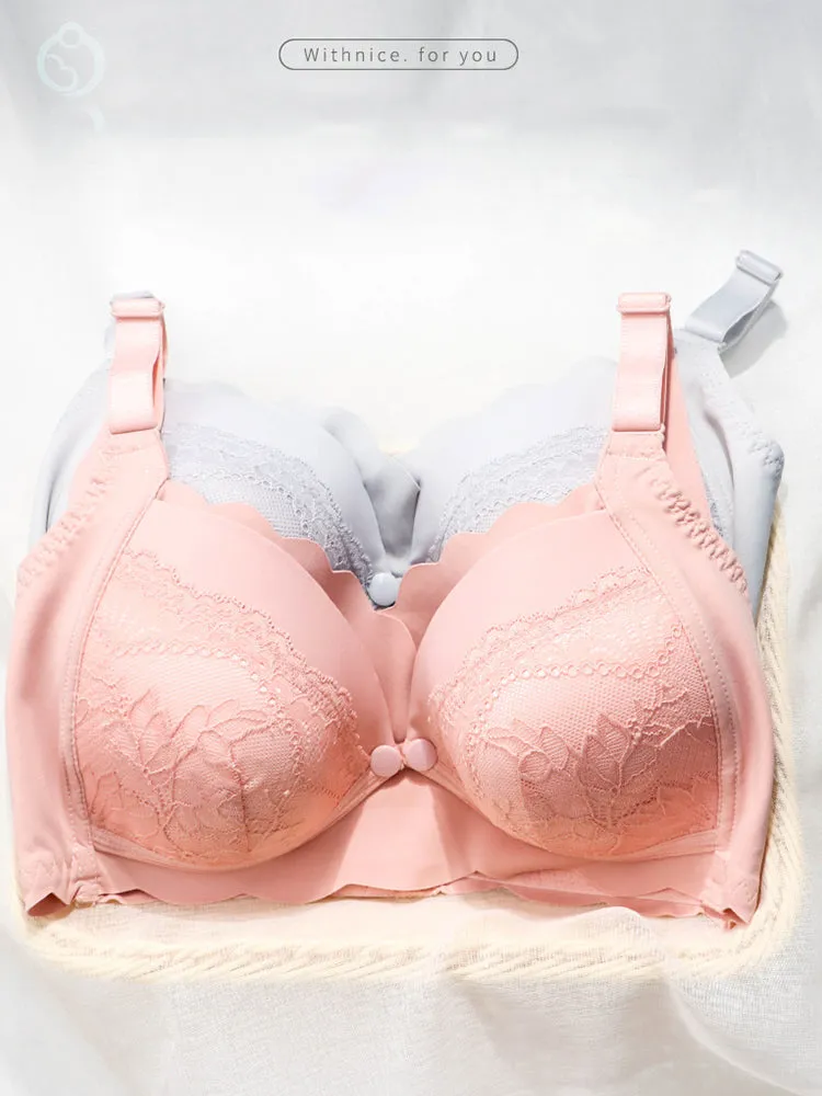 Elegant Lace Nursing Bra for Pregnancy, Postpartum and Sleep