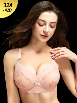 Elegant Lace Nursing Bra for Pregnancy, Postpartum and Sleep