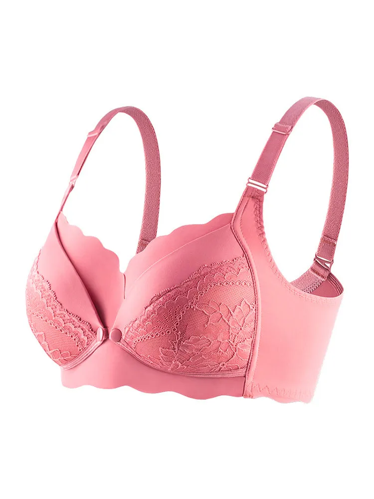 Elegant Lace Nursing Bra for Pregnancy, Postpartum and Sleep