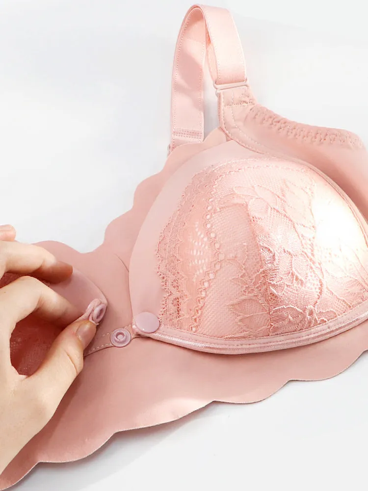Elegant Lace Nursing Bra for Pregnancy, Postpartum and Sleep