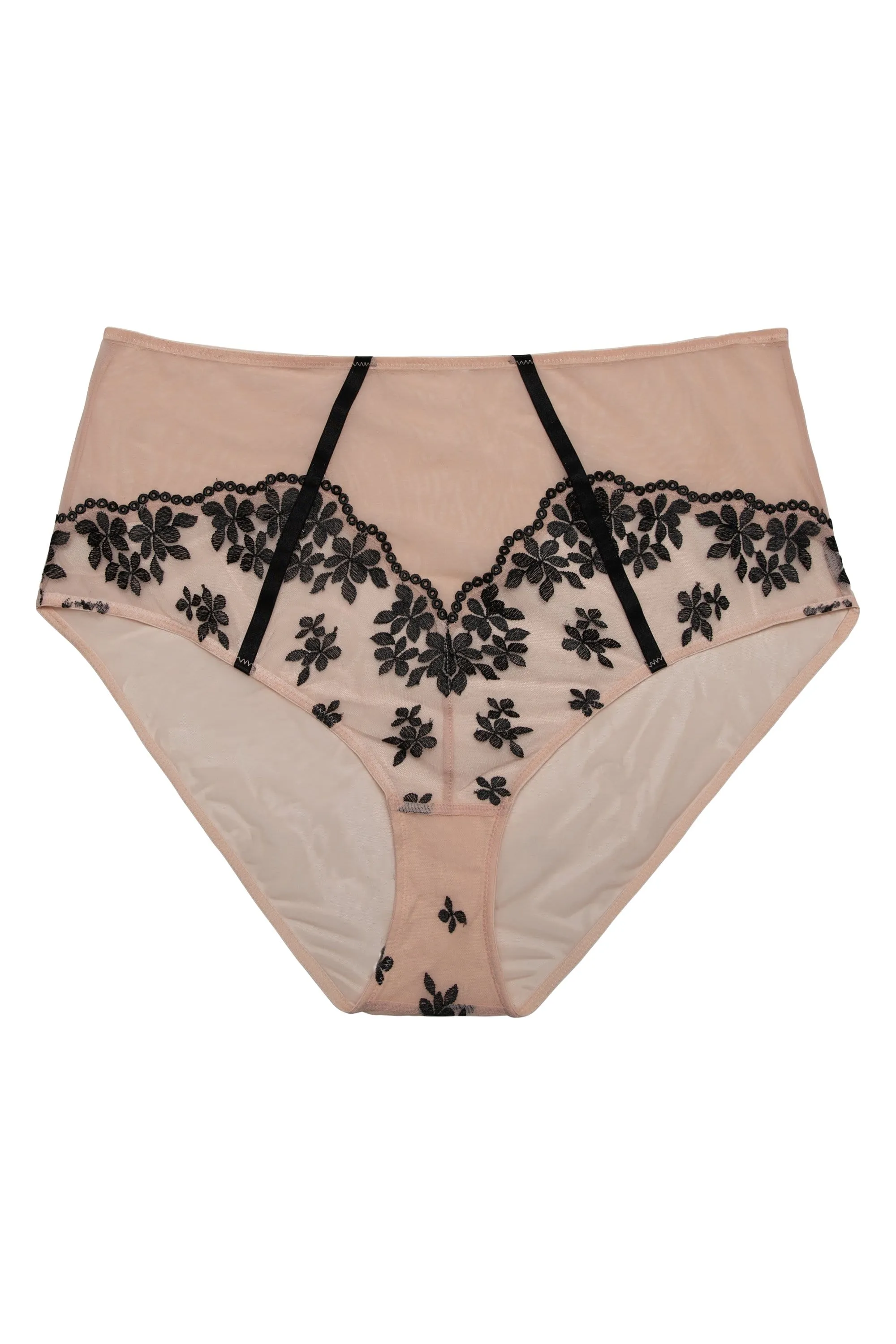Evie Black & Peach Brief