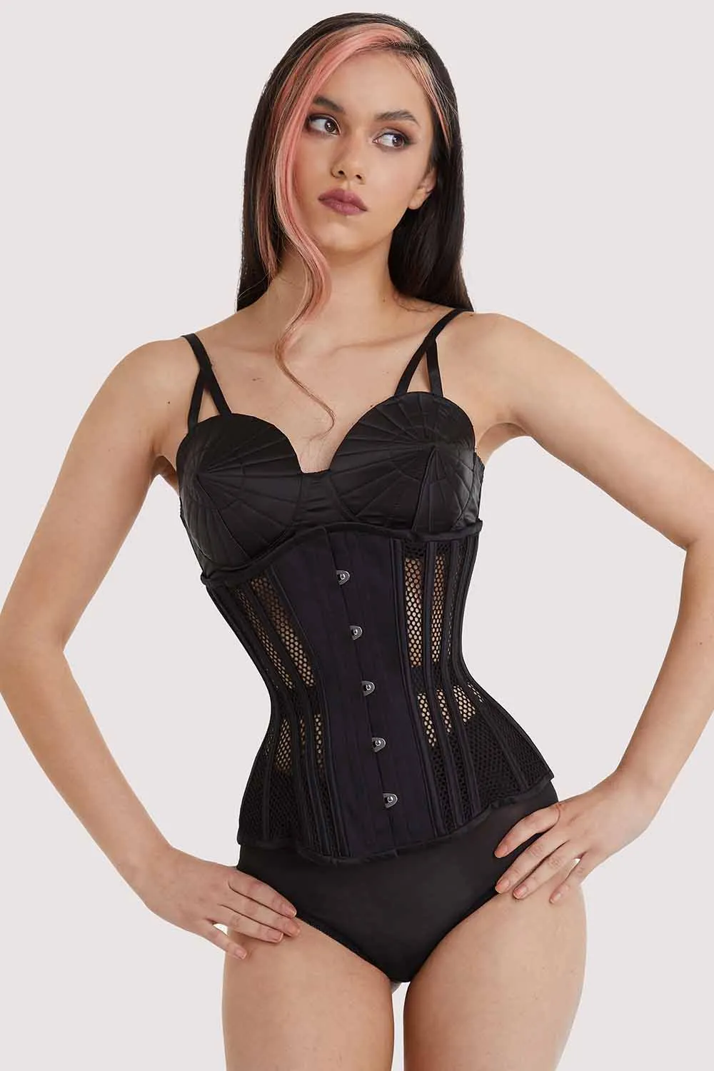 Fishnet Mesh Underbust Corset