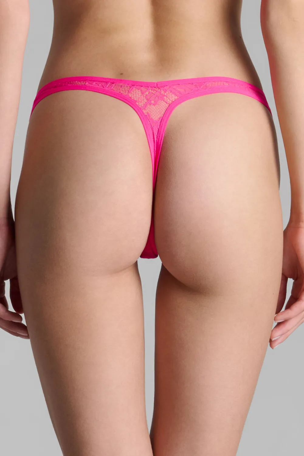 Flashback Lace Tanga Thong Pink