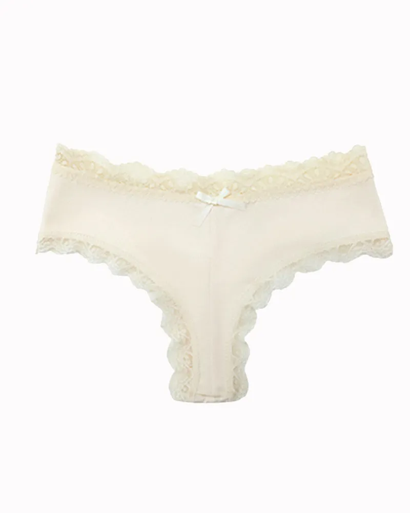 Hipster Lace Trim Seamless Panties
