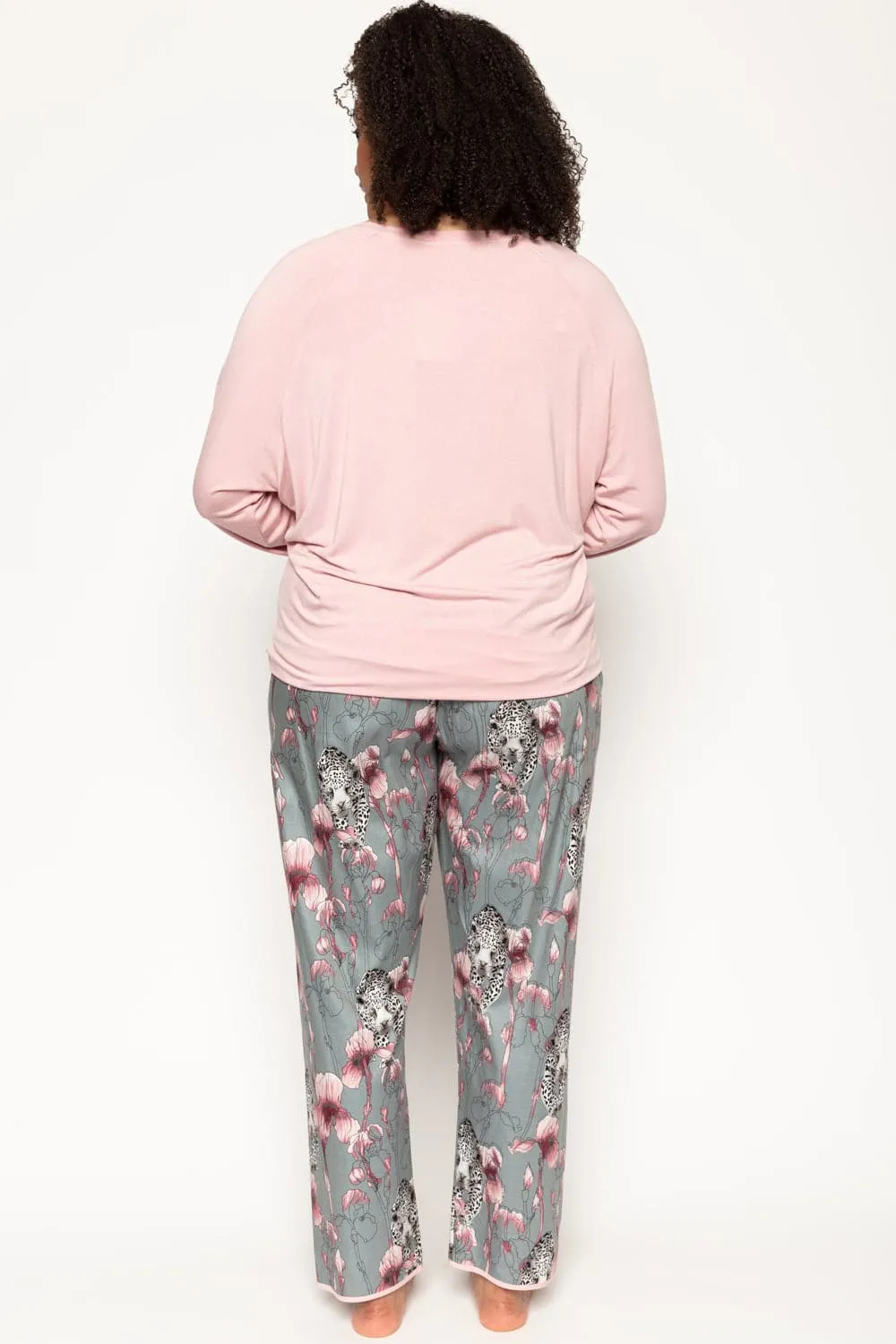 Jessica Long Sleeve Slouch Jersey Top Pink