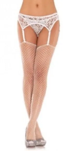 LACE GARTER BELT AND THONG-WHITE