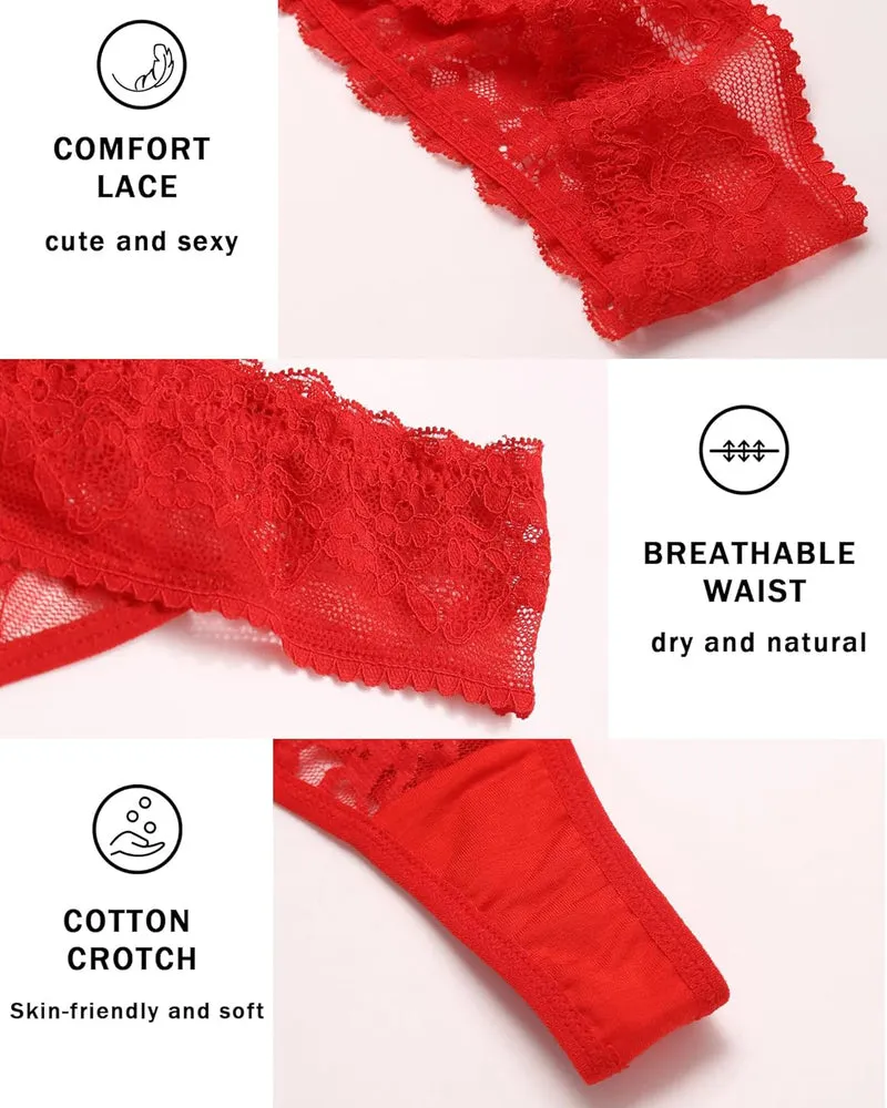 Lace Low Waist Brazilian Panties