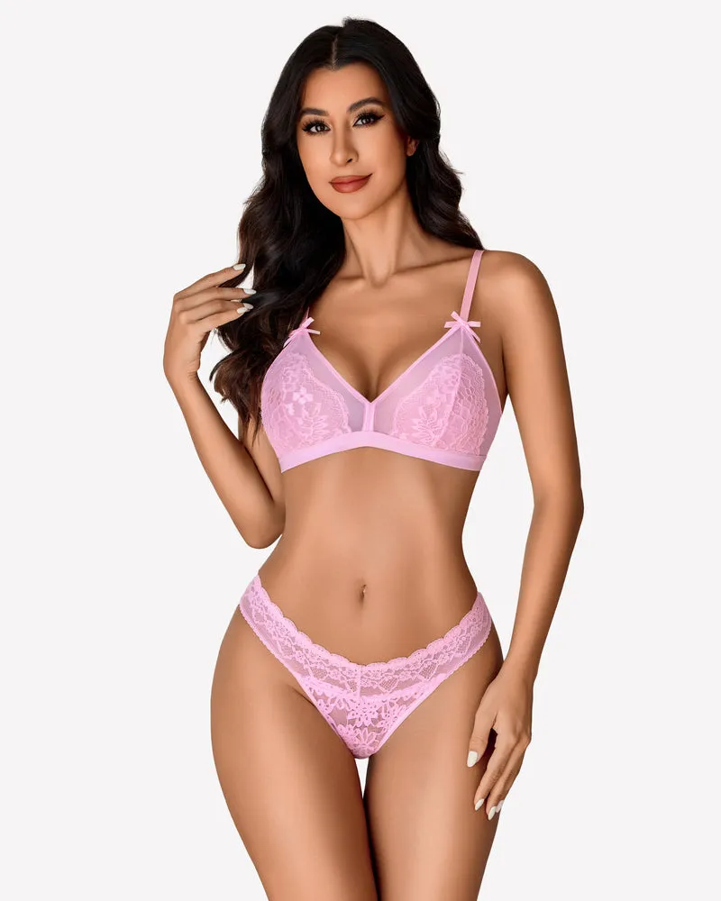 Lace Low Waist Brazilian Panties