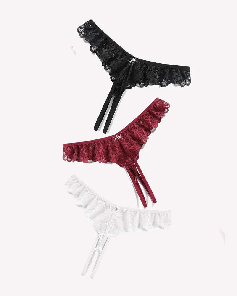 Lace Panties Criss Corss Thong