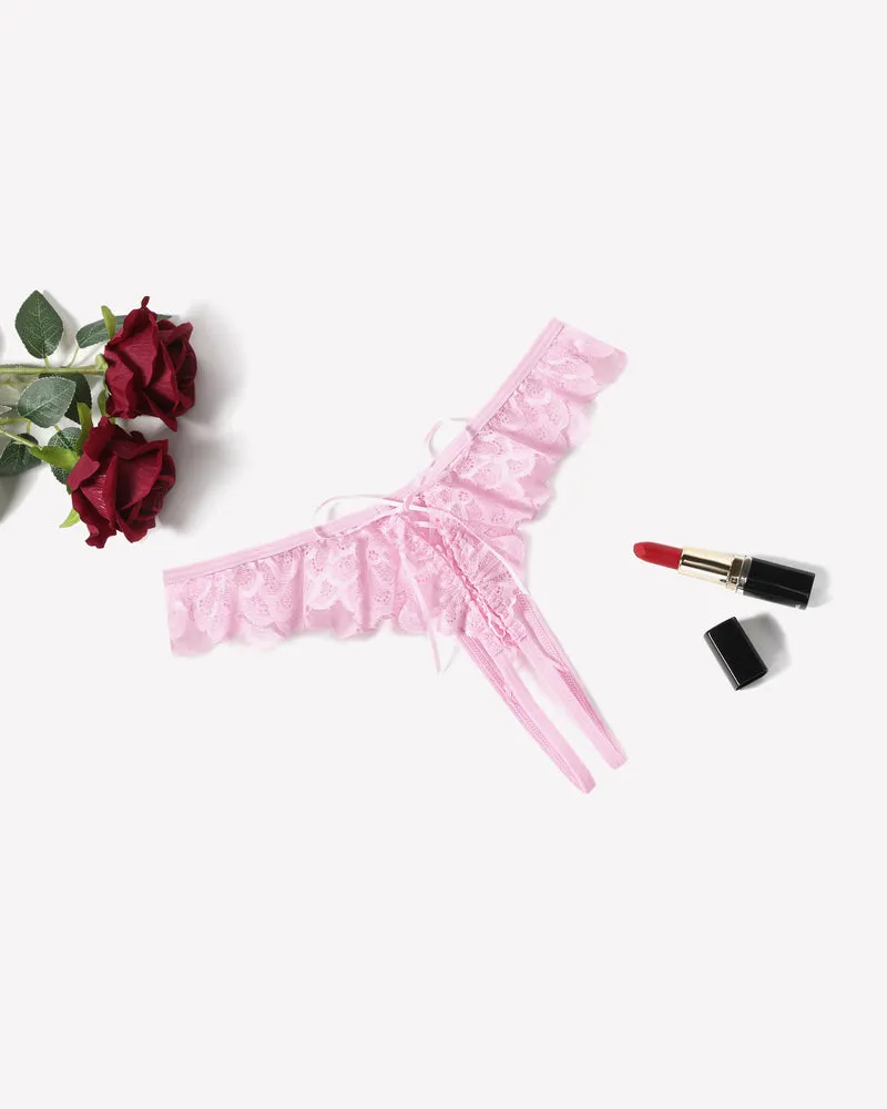 Lace Panties Criss Corss Thong