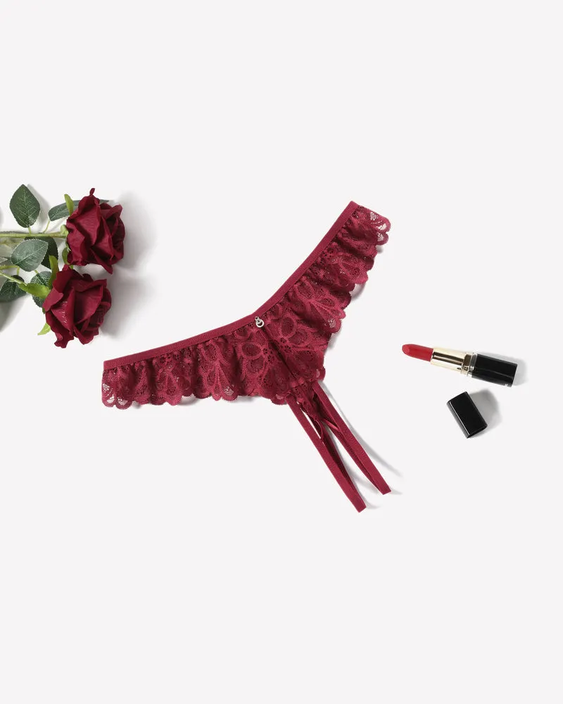 Lace Panties Criss Corss Thong