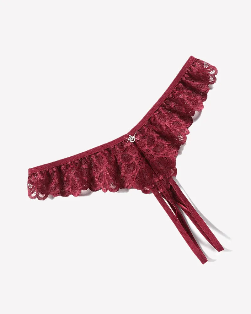 Lace Panties Criss Corss Thong