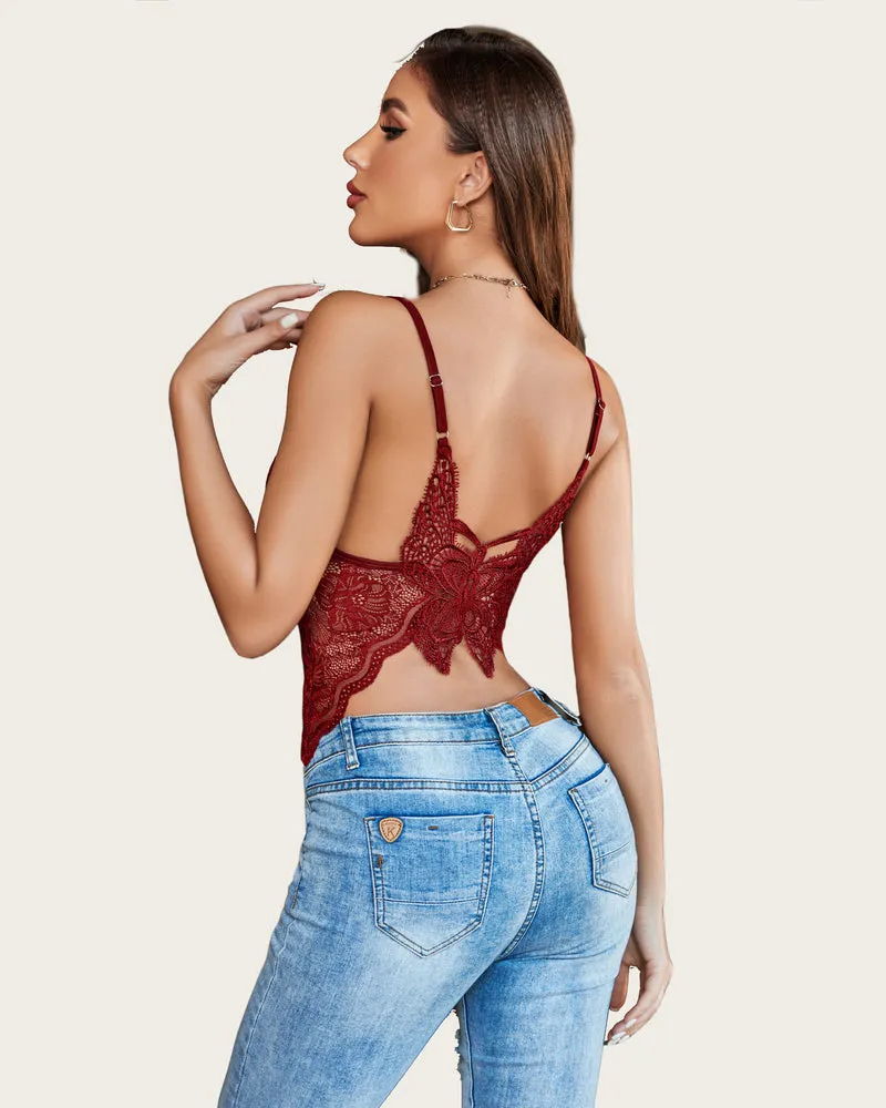 Lace Spaghetti Strap Tank Top (DE Only)