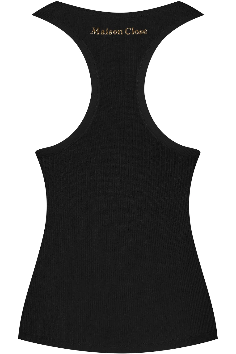Le Vestiaire Ribbed Cotton Tank Top Black