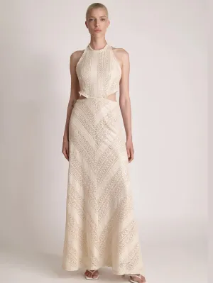 Long dress in lace and sequins Avena