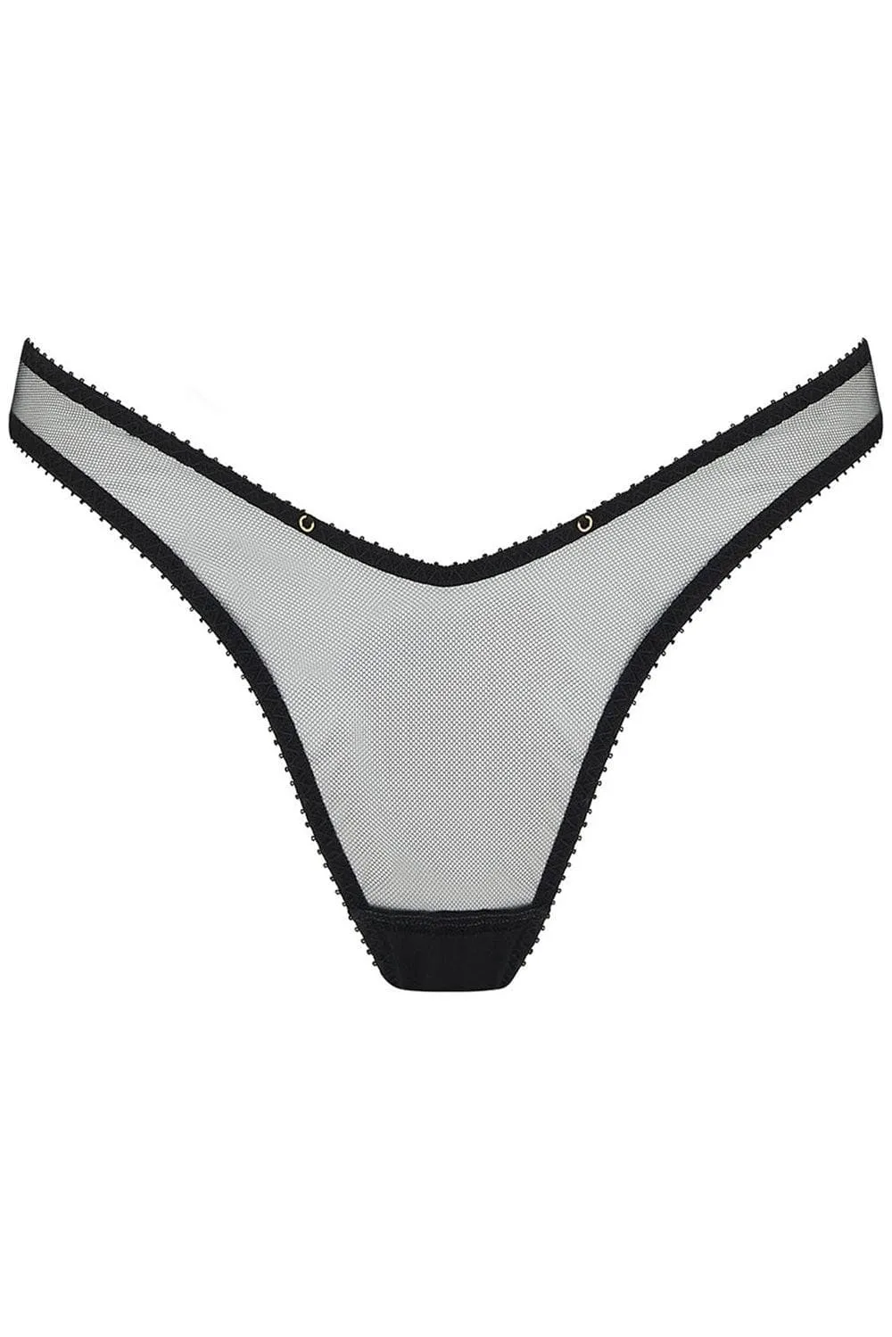 Marinette High Rise Thong in Black
