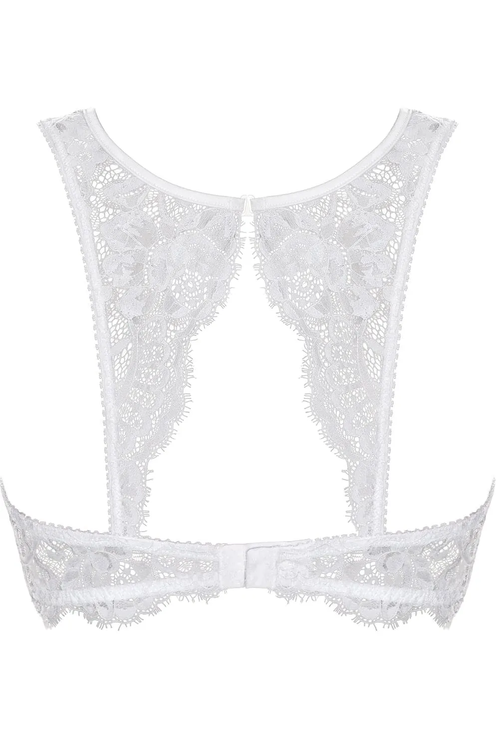Marlene Fantasy Bra with Swarovski Crystals in White, Size UK 32C