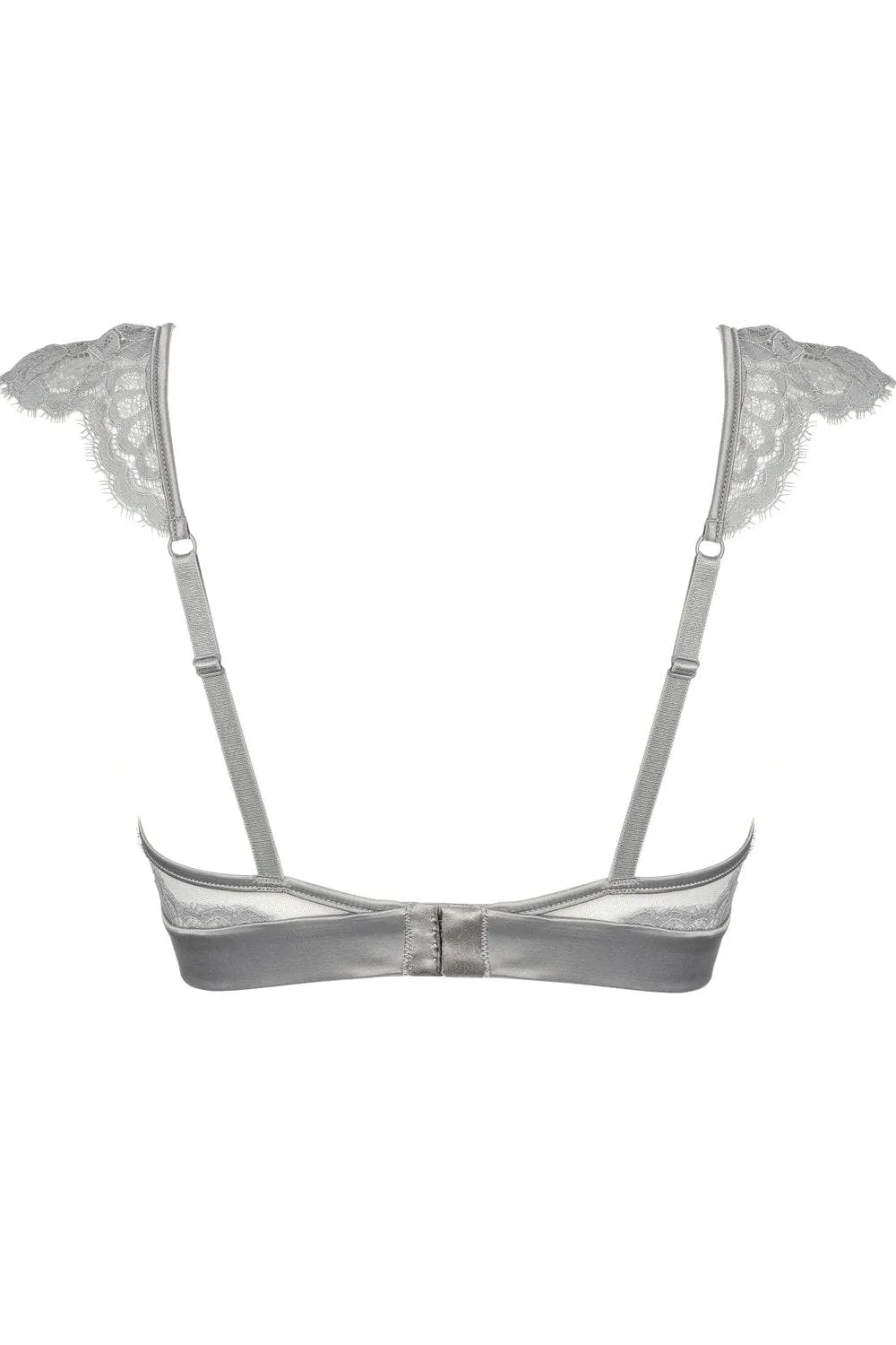 Marlene Triangle Bra with Swarovski Crystals in Grey