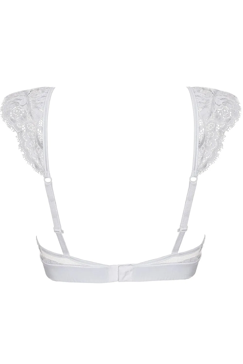 Marlene Triangle Bra with Swarovski Crystals in White