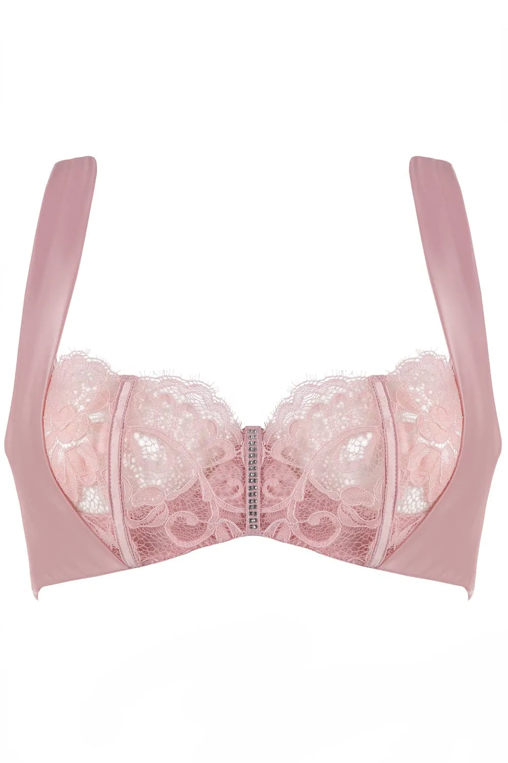 Marlene Underwired Bra with Swarovski Crystals in Pink
