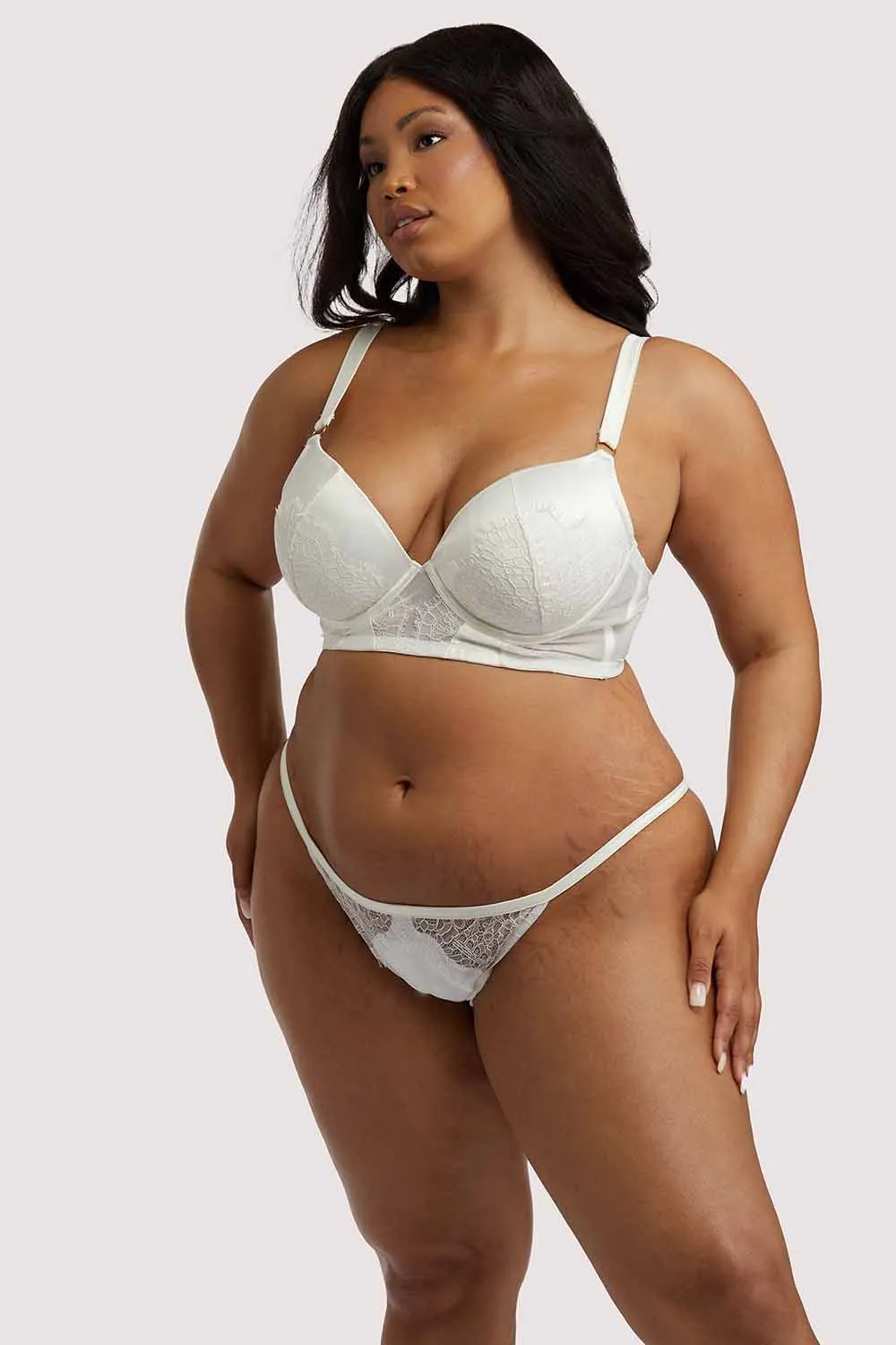 Melina Ivory Longline Plunge Bra