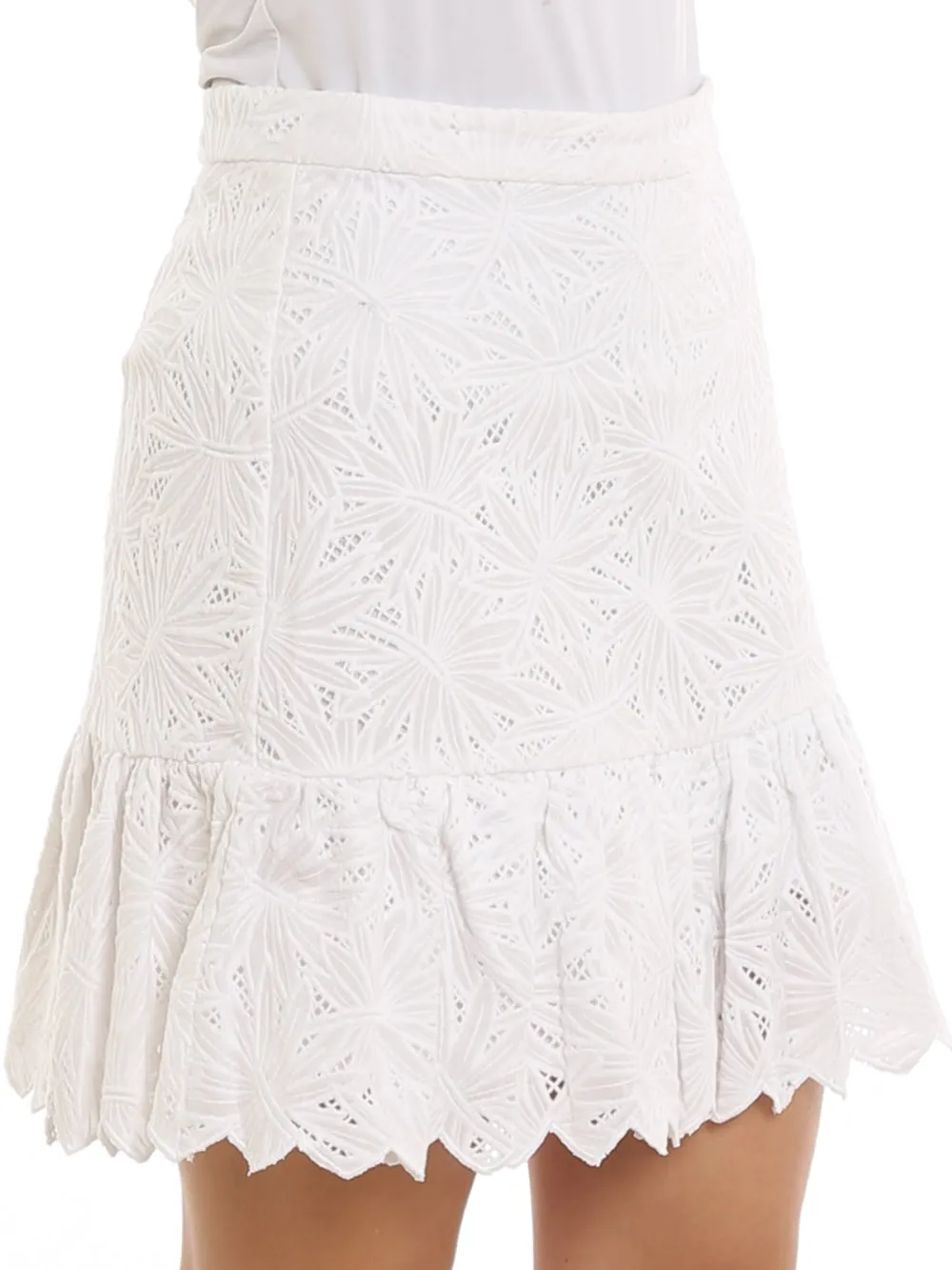 Michael Michael Kors Floral Lace Detail Mini Skirt